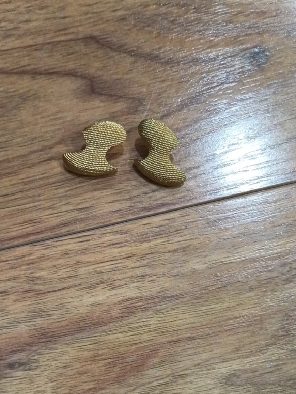 Gold Textured Sculptural Stud Earrings - Women Jewelry Earrings